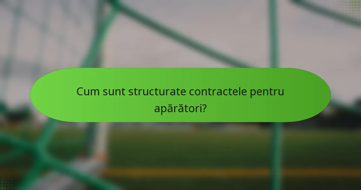 Cum sunt structurate contractele pentru apărători?